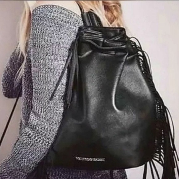 Victoria’s Secret Black Fringe Backpack 🖤 - Picture 6 of 16